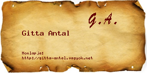Gitta Antal névjegykártya
