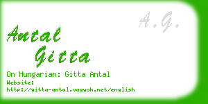 antal gitta business card